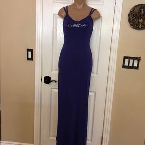 Bebe purple maxi bra-top dress sz Med.
